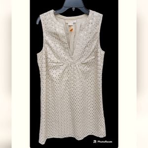 NWOT Michael Kors size 12 dress, Tan with gold flecks, lined, no flaws!